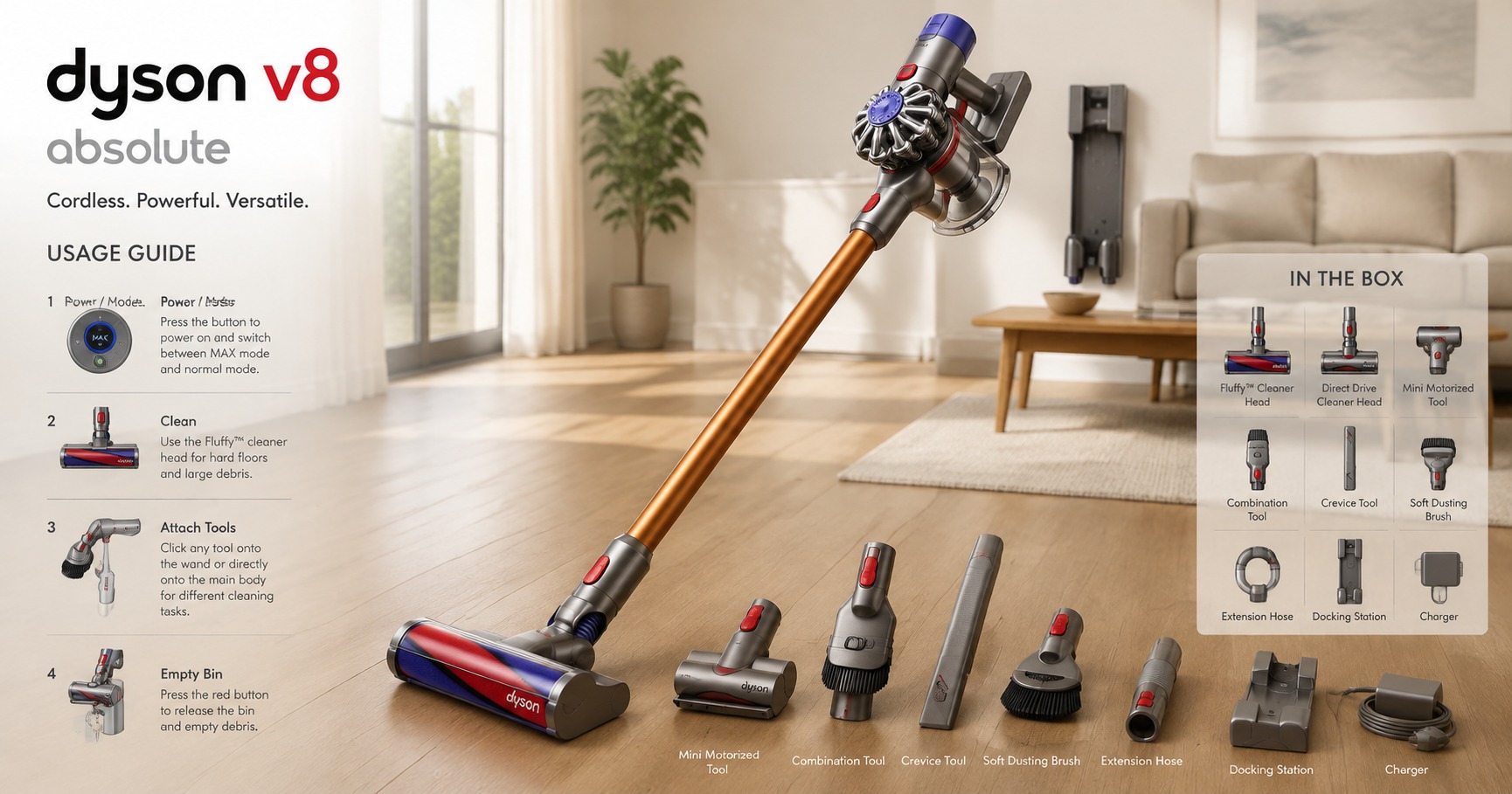 Hướng dẫn sử dụng istruzioni dyson v8 absolute chi tiết và hiệu quả - image 1 Hướng dẫn sử dụng istruzioni dyson v8 absolute chi tiết và hiệu quả - image 1